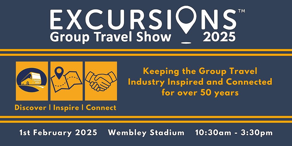Stands in demand For Excursions Group Travel Show 2025📩Last chance of stand saving’s