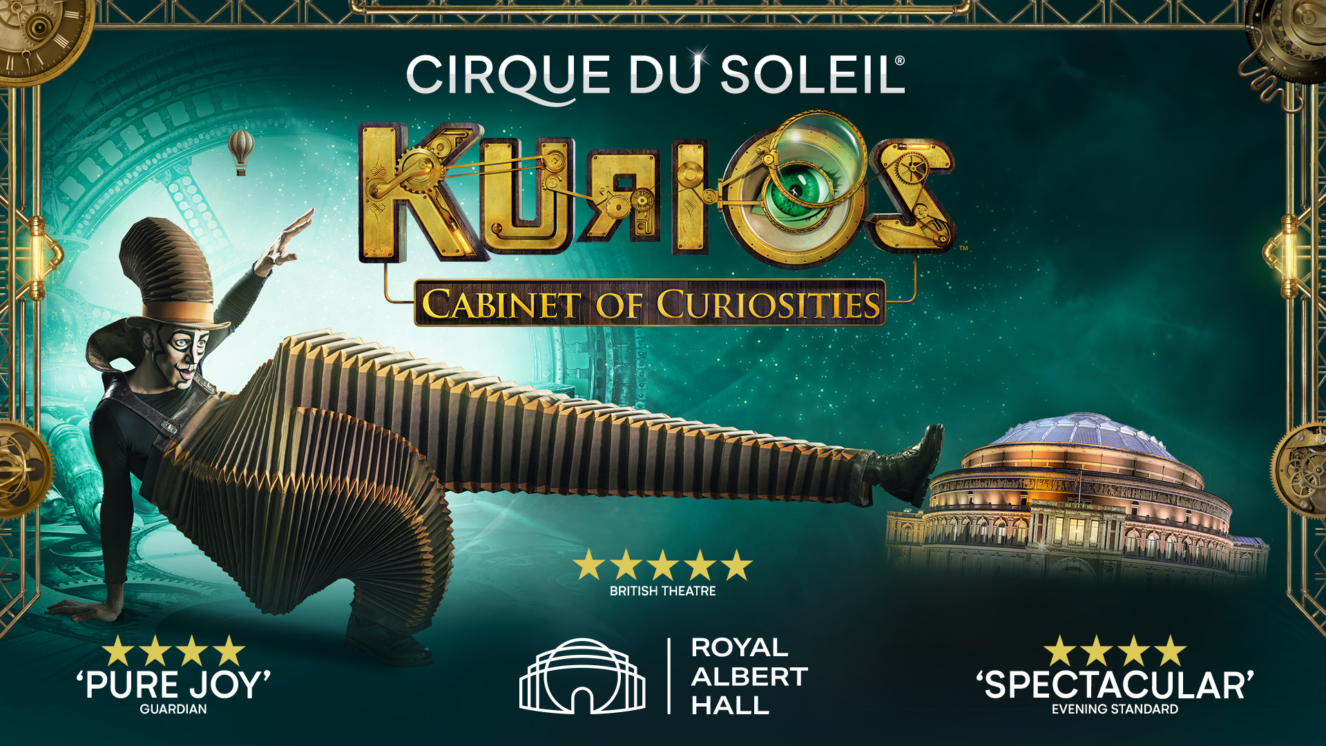 Cirque du Soleil KURIOS – Cabinet of Curiosities promotional artwork for the Royal Albert Hall