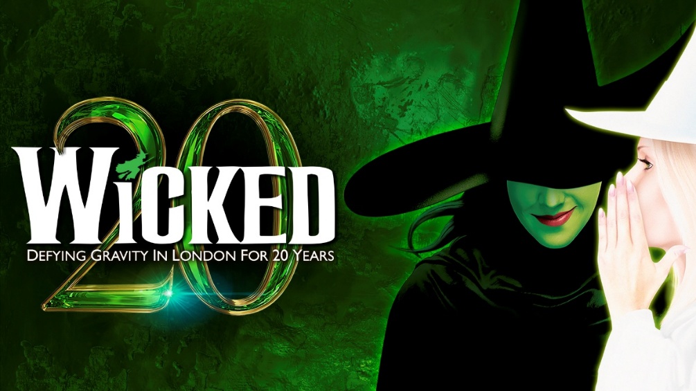 Wicked 20th anniversary artwork featuring Elphaba and Glinda